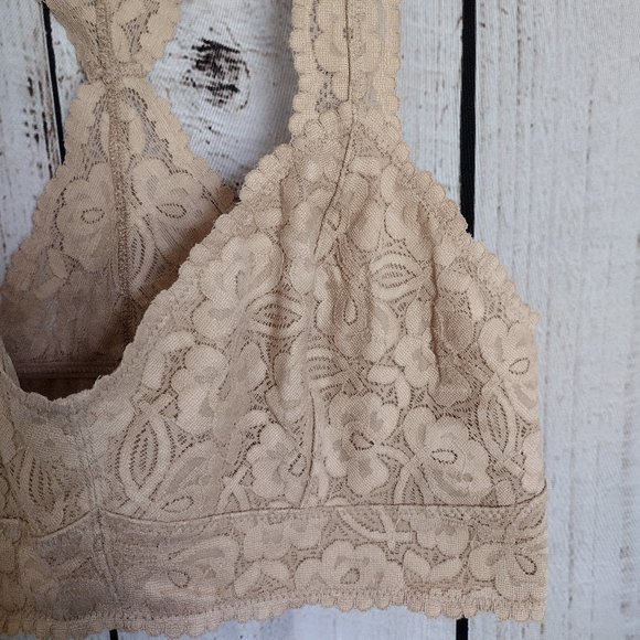 Intimately Free People | Light Tan/Latte Galloon Lace Racerback Bralette - Picture 4 of 9